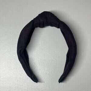 Madewell Knotted Covered Headband Soft Black Red